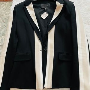 (Item no. 8) Black Ivory White Bold Stripe Blazer